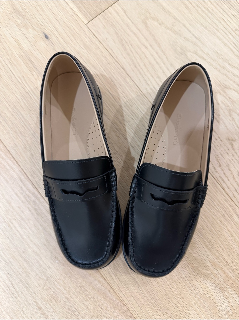 Elephantito Black Kids Penny Loafers Moccasins